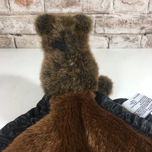 My Blanky Hunter Bear Brown Satin Trim Lovey - Picture 2 of 6